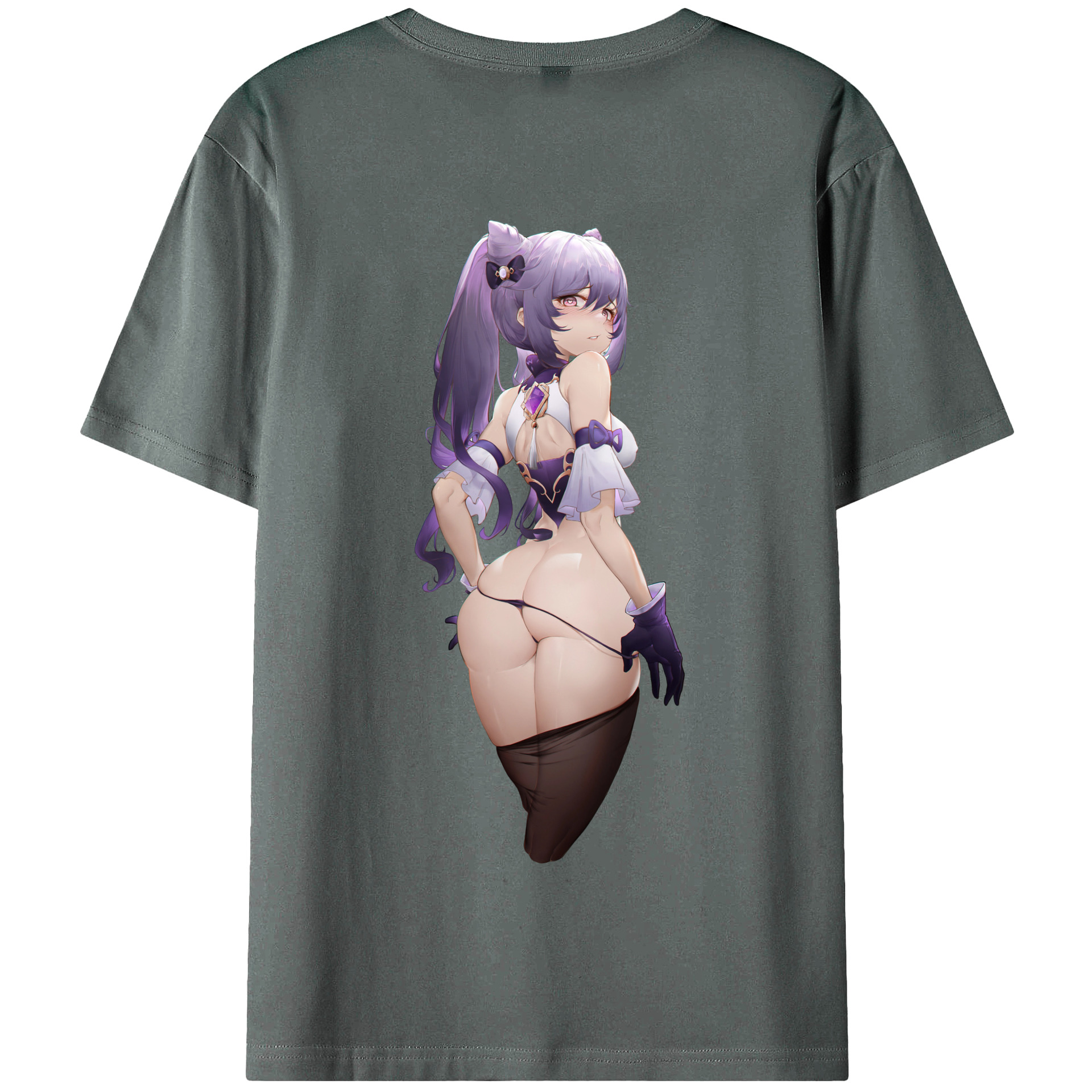 げんし神 刻晴 こくせい genshin Kokusei 綿100％半袖Tシャツ（背面プリント）